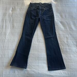 7 For All Mankind Dark Wash Bootcut Jeans Size 27 Stretch y2k